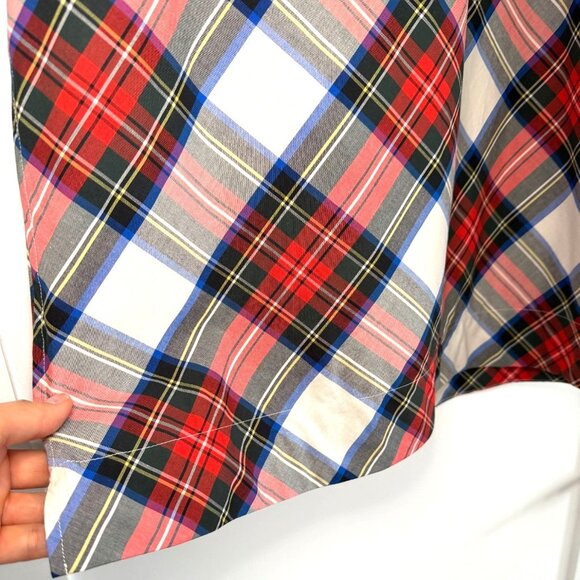 Talbots Tartan Plaid Sleeveless Blouse w/ Ribbon Shoulder — NWT Size 6 - Picture 2 of 8